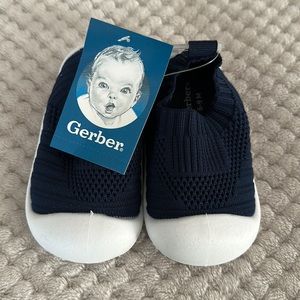 Gerber Childrens Wear Baby Shoes Size 6-9 Month Navy Blue